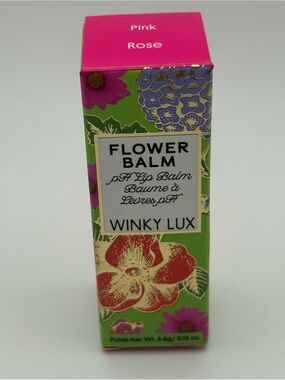 Winky Lux Flower Balm 0.13oz - Colour Changing Jelly Lip Balm, Pink Rose Shade